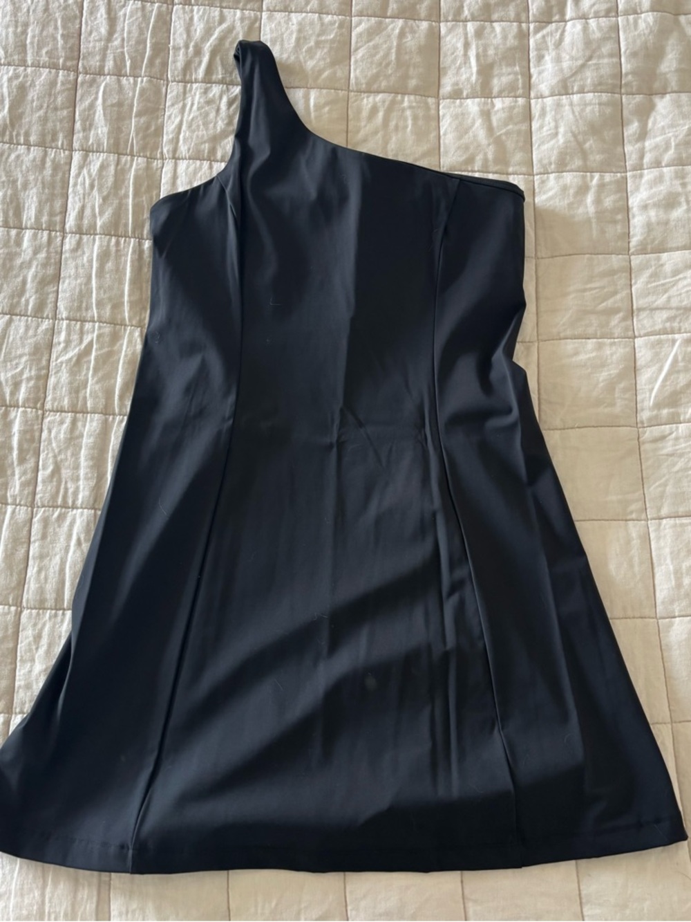 One-Shoulder Black Women's Dress